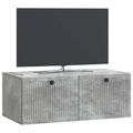 vidaXL Nástenná TV skrinka Nástenný Betónovo sivá 78,5 x 41 x 30 cm