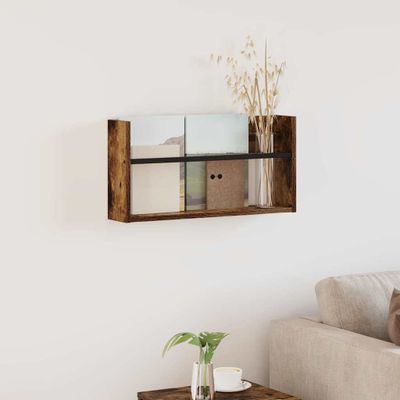 vidaXL Regál na časopisy Dymová dub 60 x 12 x 30 cm Kompozitné drevo