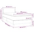 vidaXL Posteľný rám boxsping s matracom sivohnedý 80x200 cm látka