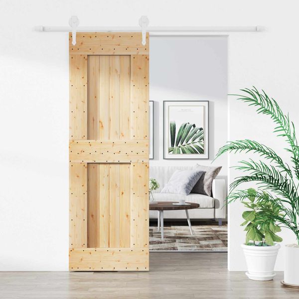 vidaXL Posuvné dvere Prírodná a biela 70 x 210 cm