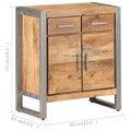 vidaXL Komoda 60x35x72 cm surové mangovníkové drevo