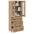 vidaXL Vysoký kabinet so policou 2 ks Remeselný dub 69,5 x 34 x 180 cm