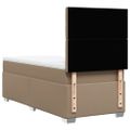vidaXL Boxspring posteľ s matracom kapučínová 90x200 cm umelá koža