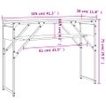 vidaXL Konzolový stolík s policou dymový dub 105x30x75cm kompoz. drevo