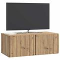 vidaXL Nástenná TV skrinka 78,5 x 41 x 30 cm Dub artisan