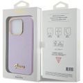 Guess puzdro pre iPhone 15 Pro Max 6,7" GUHCP15XPGMCSL fialové tvrdé puzdro Glitter Glossy Script