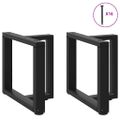 vidaXL Nohy konferenčného stolíka v tvare T, 2 ks, čierne, 50x25x(42-43) cm, oceľové