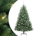 vidaXL Umelý Sklápací Vianočný Stromček Zelená 180 cm PVC a kov