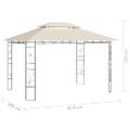 vidaXL Altánok 4x3x2,7 m krémový 160 g/m²