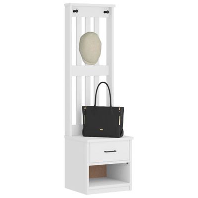 vidaXL Halový strom SANDNES biela 45x40x159,5 cm masívna borovica