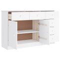 vidaXL Komoda ALTA biela 112x35x73 cm borovicový masív