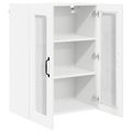 vidaXL Nástenný sklenený kabinet PORTO Biela 60 x 31 x 80 cm