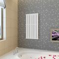 Biely vykurovací panelový regál na uteráky 465mm + vykurovací panel 465 mm x 900 mm