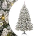 vidaXL Umelý Sklápací Vianočný Stromček 300 LED Zelená a biela 210 cm