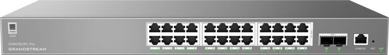 Grandstream GWN7803PL Pro L2++ Managed switch, 24 portov, PoE+, SFP+