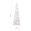 vidaXL Úzky vianočný stromček biely 150 cm