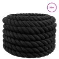 vidaXL Bavlnený povraz 40 mm 10 m Čierna 100% bavlna