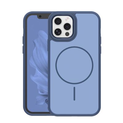 Puzdro Frame Thin Mag pre iPhone 12 / 12 Pro 6,1" tmavomodré