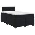vidaXL Posteľ boxspring s matracom Čierna 120 x 190 cm Zamat