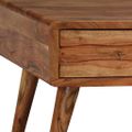 vidaXL Drevený konferenčný stolík, vyrezávaná zásuvka, 100x50x40 cm