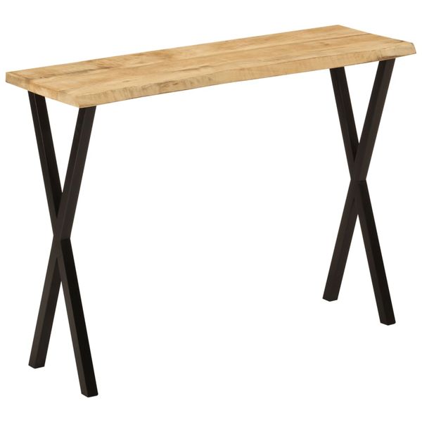 vidaXL Konzolový stolík so živou hranou 105x33x76cm mangovníkový masív