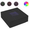 vidaXL Konferenčný stolík s nekonečnými LED čierny 100x100x40 cm