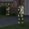 vidaXL Solárne LED svetlo na chodník 2 ks Teplá biela 18 x 18 x 80 cm