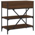 vidaXL Konzolový stolík hnedý dub 75 x 34,5 x 75 cm kompozitné drevo