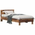 vidaXL Rám postele Staré drevo 75 x 190 cm Kompozitné drevo