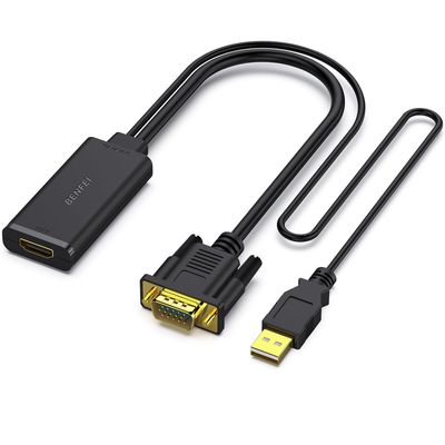 Adaptér BENFEI VGA na HDMI 1080P s audióm čierny