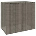 vidaXL Kôš na odpadky 2 ks Sivá 130 x 80 x 115 cm Polyetylén