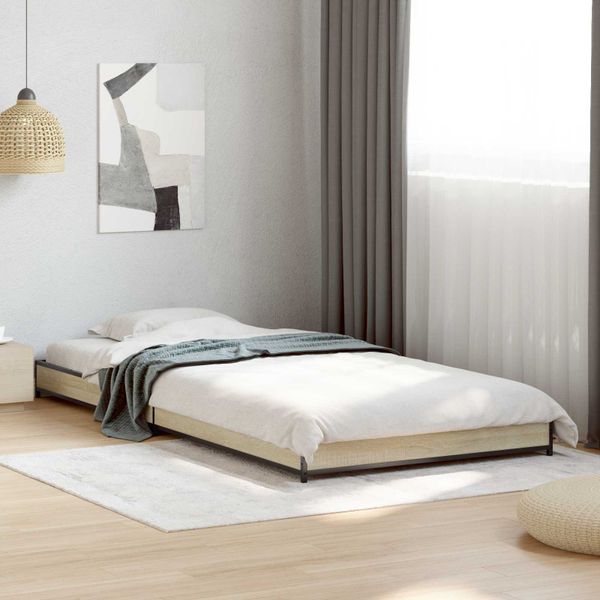vidaXL Rám postele Dub sonoma 80 x 200 cm Kompozitné drevo