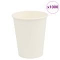 vidaXL Papierové šálky na kávu 1000 ks 8oz 200ml biela