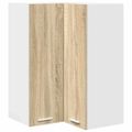vidaXL Závesná skrinka Sonoma dub a biela 57 x 57 x 80 cm