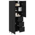 vidaXL Highboard 2 ks Čierny dub 69,5 x 34 x 180 cm Kompozitné drevo