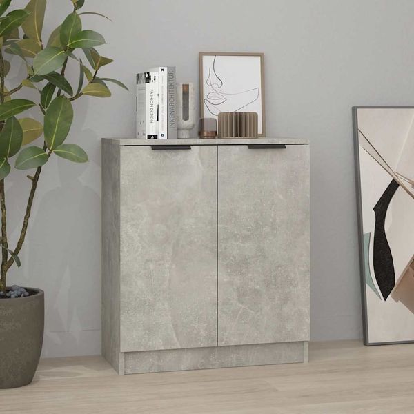 vidaXL Komoda betónová sivá 60x30x70 cm spracované drevo