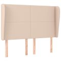 vidaXL Čelo postele so záhybmi kapučínové 147x23x118/128 cm umelá koža