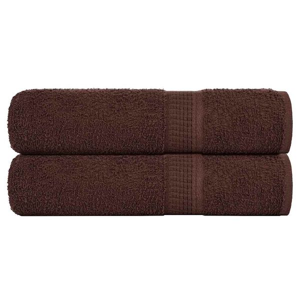 vidaXL Utierky na ruky FROGN 2 ks hnedé 50x100 cm 360 g/m²