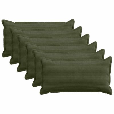 vidaXL Poťah na podložku 6 ks HOUTEN Zelená 40 x 70 cm manšestr