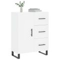 vidaXL Komoda biela 69,5x34x90 cm kompozitné drevo