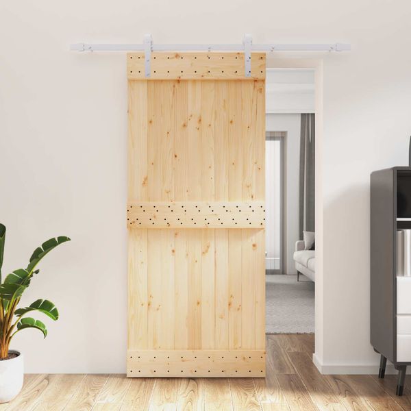 vidaXL Posuvné dvere Prírodná a biela 90 x 210 cm