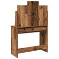 vidaXL toaletný stolík so zrkadlom Old Wood 96x39x142 cm