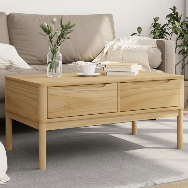 vidaXL Konferenčný stolík FLORO voskovohnedý 99x55,5x45 cm borovica
