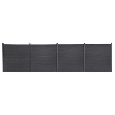 vidaXL Sada plotových panelov sivá 699x186 cm WPC