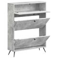 vidaXL Skriňa na topánky BREDA 78 x 24 x 103 cm Kompozitné drevo