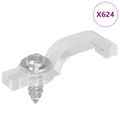 vidaXL LED páskové svorky Dĺžka 23,8 mm 12 ks Priehľadná