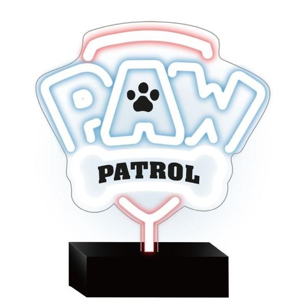 Dekoratívne LED neón na stojane Tlapková patrola - Logo