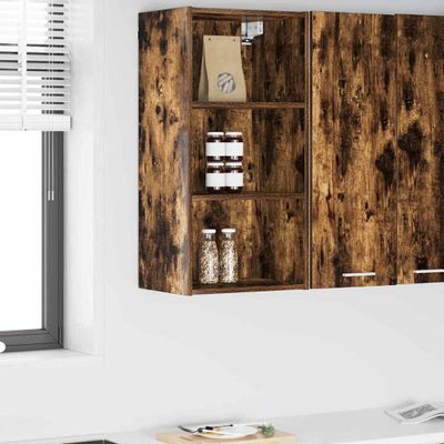 vidaXL Závesná skrinka Dymová dub 40 x 29,5 x 80 cm Kompozitné drevo