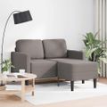 vidaXL 2-miestna pohovka s leňoškou v tvare L taupe látka 125 cm