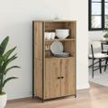 vidaXL Highboard Remeselný dub 62 x 36 x 121,5 cm Kompozitné drevo